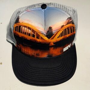 Iconic Haleiwa Scenic Bridge Trucker Hat